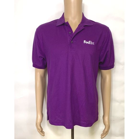 FedEx Purple Polo Delivery Employee Uniform Mens XS - Picture 2 of 7